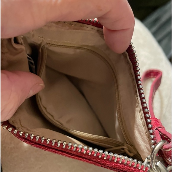 Nine West red snake skin wristlet - Picture 5 of 5